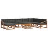 vidaXL Outdoor Sofa Set 9 pcs Natural and Anthracite
