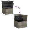 vidaXL 9 Piece Garden Sofa Set with Cushions Grey Poly Rattan