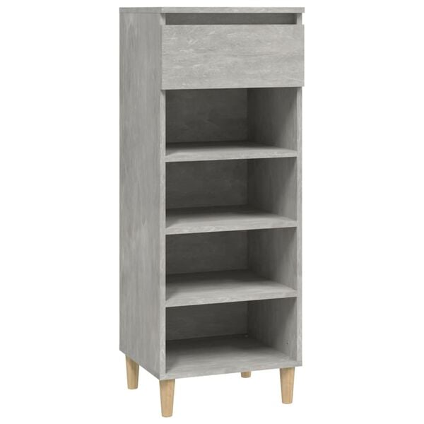 vidaXL Shoe Cabinet Concrete Grey 40x36x105 cm Engineered Wood