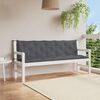 vidaXL Garden Bench Cushion Anthracite 180x(50+50)x7cm Oxford Fabric