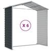 vidaXL Garden Shed Anthracite 191x555x198 cm Galvanised Steel