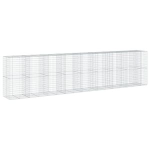 vidaXL Gabion Basket with Cover 850x100x200 cm Galvanised Iron