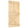vidaXL Sliding Door with Hardware Set 100x210 cm Solid Wood Pine