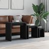 vidaXL Nesting Coffee Tables 3 pcs Black Engineered Wood