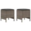 vidaXL Garden Footstool 2 Piece Grey and Dark Grey 38 x 38 x 45 cm