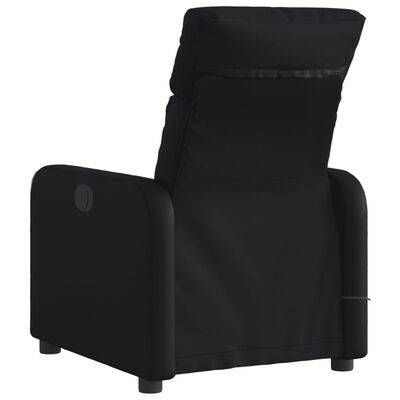 vidaXL Electric Massage Recliner Chair Black Faux Leather