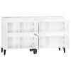 vidaXL Sideboards 2 pcs High Gloss White 60x35x70 cm Engineered Wood