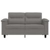 vidaXL 2-Seater Sofa Dark Grey 120 cm Microfibre Fabric