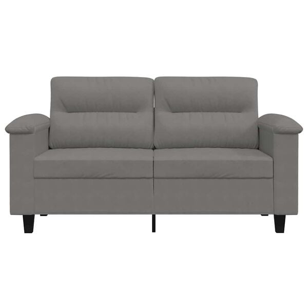vidaXL 2-Seater Sofa Dark Grey 120 cm Microfibre Fabric