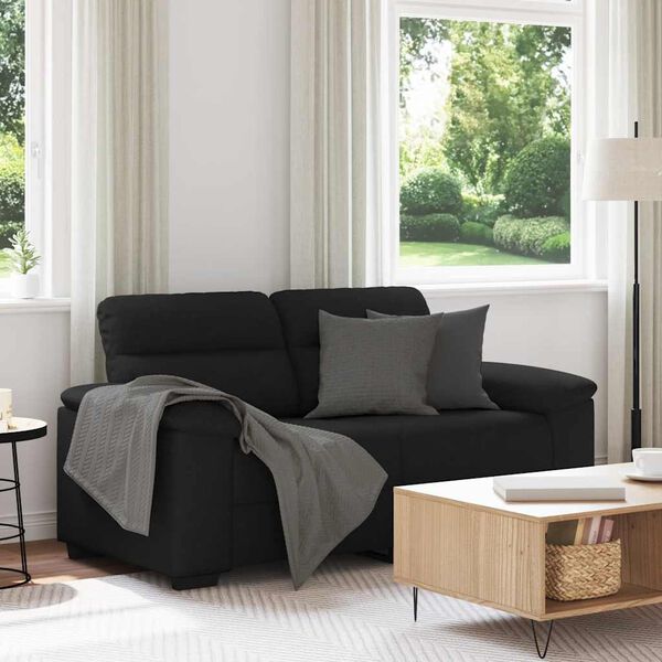 vidaXL 2-Seater Sofa&nbsp;Black 160x81x84 cm Fabric