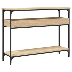 vidaXL Console Table with Shelf Sonoma Oak 100x29x75cm Engineered Wood