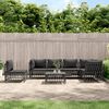 vidaXL 7 Piece Garden Lounge Set with Cushions Anthracite Steel
