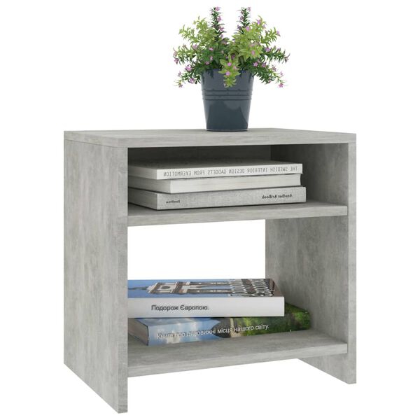 vidaXL Bedside Cabinets 2 pcs Concrete Grey 40x30x40 cm Engineered Wood
