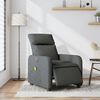 vidaXL Electric Massage Recliner Chair Dark Grey Fabric