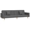 vidaXL 2-Seater Sofa Bed with Two Pillows Dark Grey Fabric