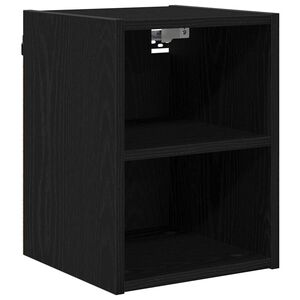 vidaXL Hanging Cabinet Black Oak 30 x 29.5 x 40 cm Engineered Wood