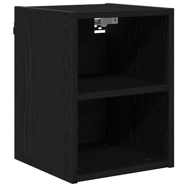 vidaXL Hanging Cabinet Black Oak 30 x 29.5 x 40 cm Engineered Wood