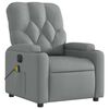 vidaXL Electric Massage Recliner Chair Light Grey Fabric