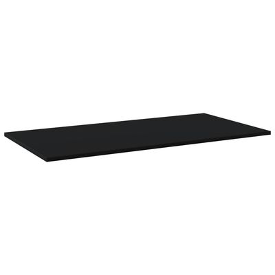 vidaXL Bookshelf Boards 8 pcs Black 80x20x1.5 cm Engineered Wood