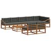vidaXL Outdoor Sofa Set with Cushion 9 pcs Natural and Anthracite