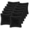 vidaXL Cushion 12 pcs HEERLEN Black 45 x 45 cm PV Fleece
