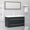 vidaXL 2 Piece Bathroom Furniture Set Grey Engineered Wood