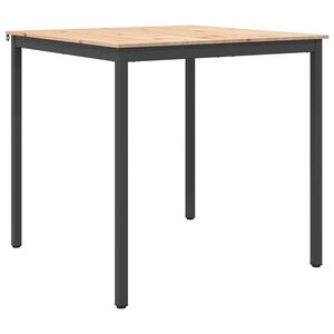 vidaXL Bar Table 110 x 110 x 105 cm Solid Pine Wood Natural Square