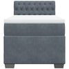vidaXL Box Spring Bed with Mattress Dark Grey King Single Fabric