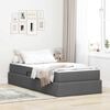 vidaXL Storage Bed with Mattress Dark Grey 90 x 190 cm Polyester