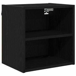vidaXL Hanging Cabinet Black Oak 40 x 29.5 x 40 cm Engineered Wood