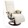 vidaXL Massage Chair Cream White Faux Leather