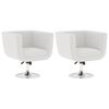 vidaXL Bar Chairs 2 pcs White Faux Leather