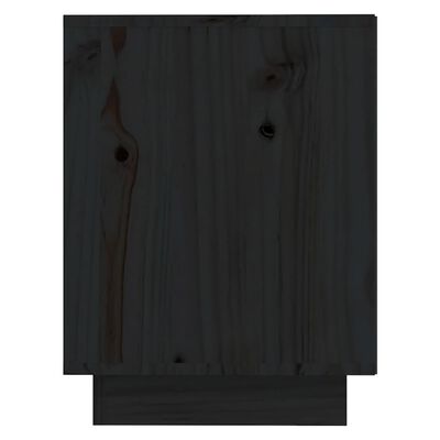 vidaXL Shoe Cabinet Black 110x34x45 cm Solid Wood Pine
