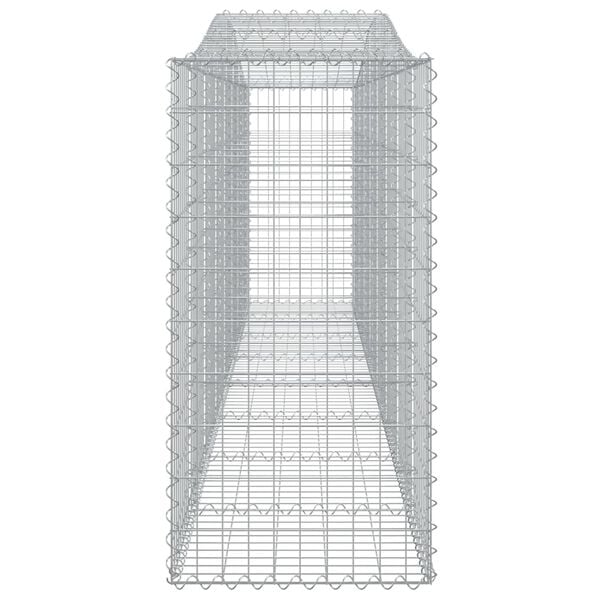 vidaXL Arched Gabion Basket 400x50x100/120 cm Galvanised Iron