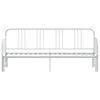 vidaXL Daybed with Trundle without Mattress White 92x187 cm Single Metal