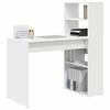 vidaXL Desk with Shelf White 113 x 54 x 120 cm Engineered Wood