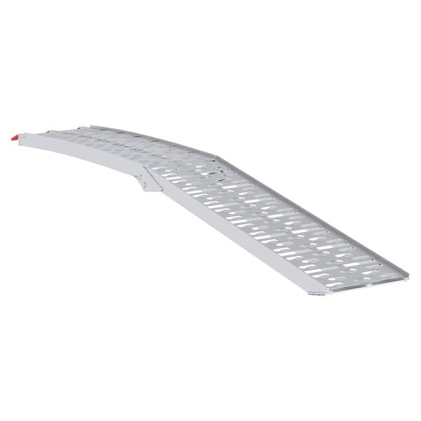 vidaXL Loading Ramp Folding 2 pcs Silver 222 x 29 x 14 cm Aluminium