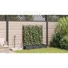 vidaXL Garden Planter 3 pcs Black 120 x 40 x 125.5 cm Steel