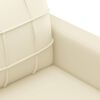 vidaXL 2-Seater Sofa Cream 120 cm Faux Leather