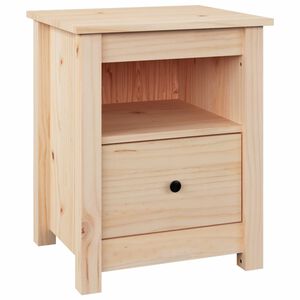 vidaXL Bedside Cabinet | Natural Pine | Solid Pine Wood | Small