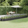 vidaXL Garden Raised Bed Galvanised Steel 507x100x36 cm Anthracite