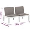 vidaXL 4 Piece Garden Lounge Set with Cushions Plastic White