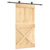 vidaXL Sliding Door with Hardware Set 100x210 cm Solid Wood Pine