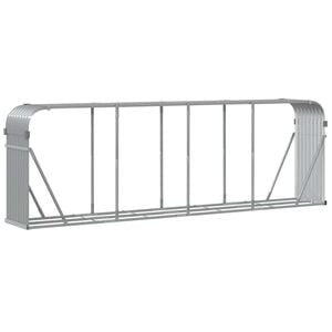 vidaXL Log Holder Light Grey 300x45x100 cm Galvanised Steel