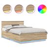 vidaXL Bed Frame Sonoma Oak 150 x 200 cm Engineered Wood