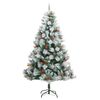 vidaXL Artificial Hinged Christmas Tree with Cones and Berries 180 cm