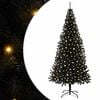 vidaXL Christmas Tree with 300 LEDs with Stand Black 180 cm PVC