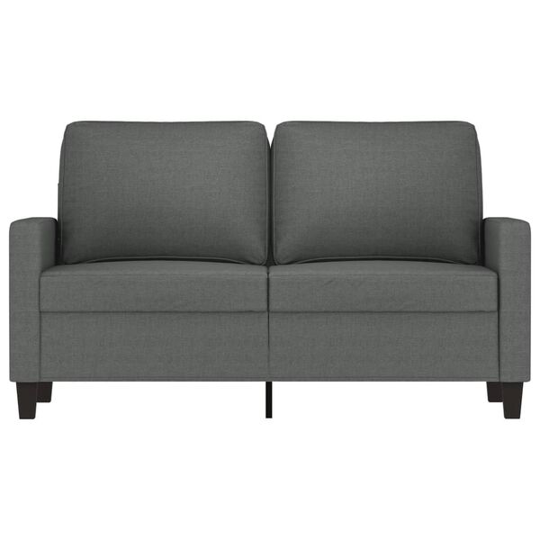 vidaXL 2-Seater Sofa Dark Grey 120 cm Fabric