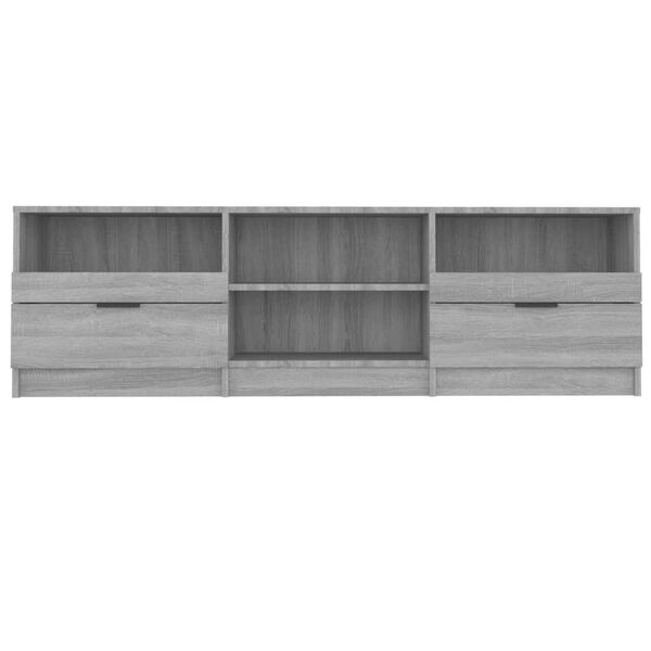 vidaXL TV Cabinet Grey Sonoma 150x33.5x45 cm Engineered Wood