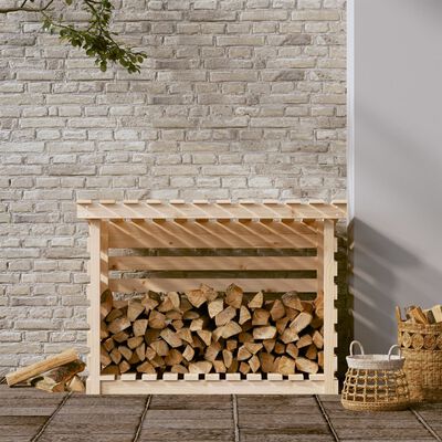 vidaXL Firewood Rack 108x73x79 cm Solid Wood Pine